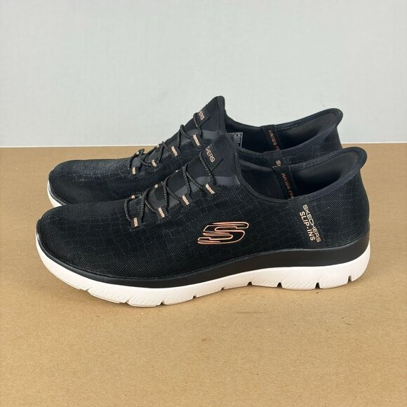 Skechers Slip-Ins Summits Classy Nights Casual Shoes Womens 7.5 Black Rose Gold - Picture 10 of 10